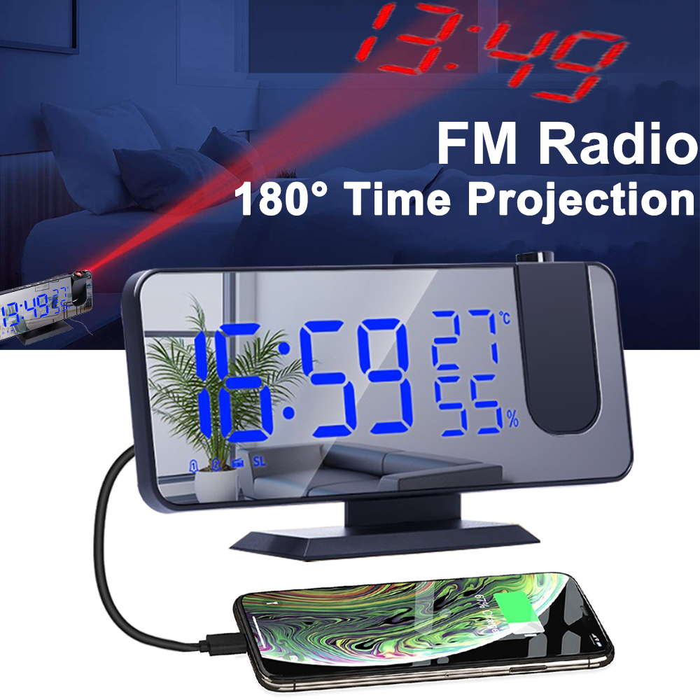 Relógio LED Projetor com Rádio FM