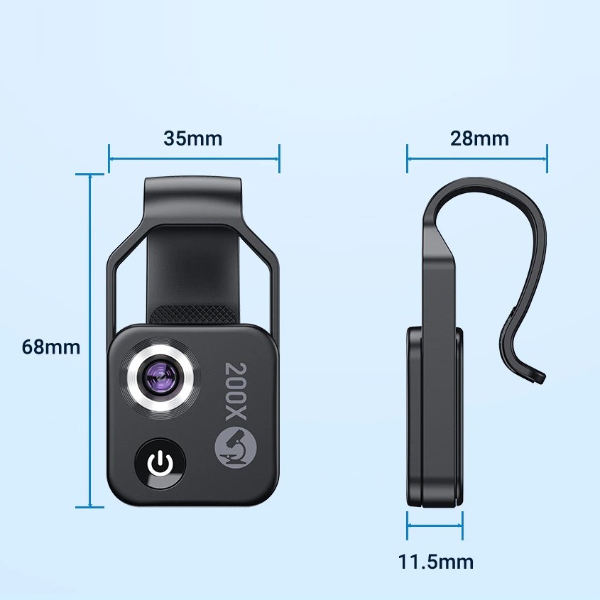 Microscópio de bolso para telefone